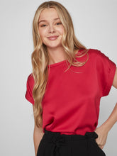 Vila Ellette Satin Top - Love Potion